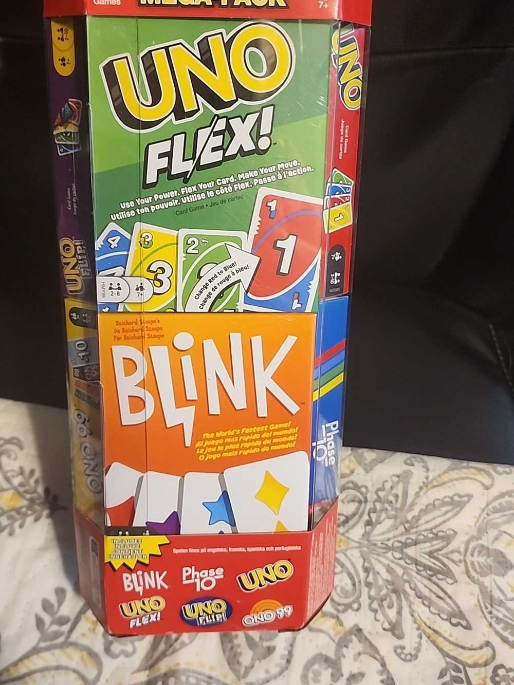 UNO & Phase 10 6-Game Mega Pack - Red, Blue, Yellow, Green - Picture 2 of 5